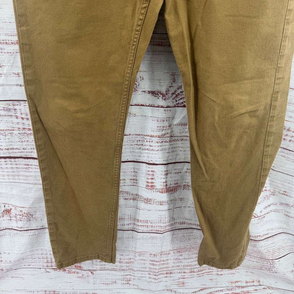 Levis 502 Regular Taper Jeans Mens 32x30 Brown Cotton Stretch Chino Pants - Picture 3 of 11